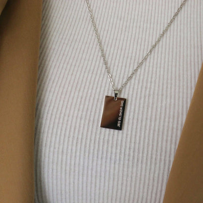 ‘Jeg Elsker Dig’ Halskæde Sølv vandfast