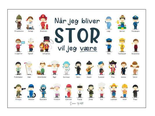 Når jeg bliver en stor dreng 50x70