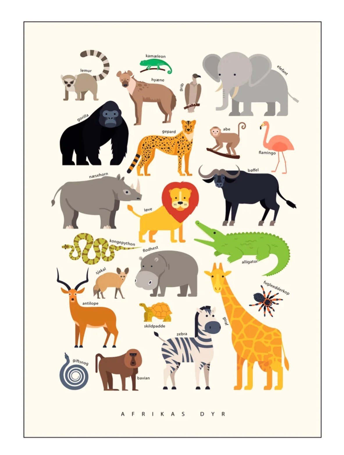 Afrikas dyr 50x70