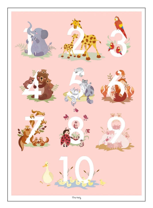 Talplakat - Lyserød 50x70