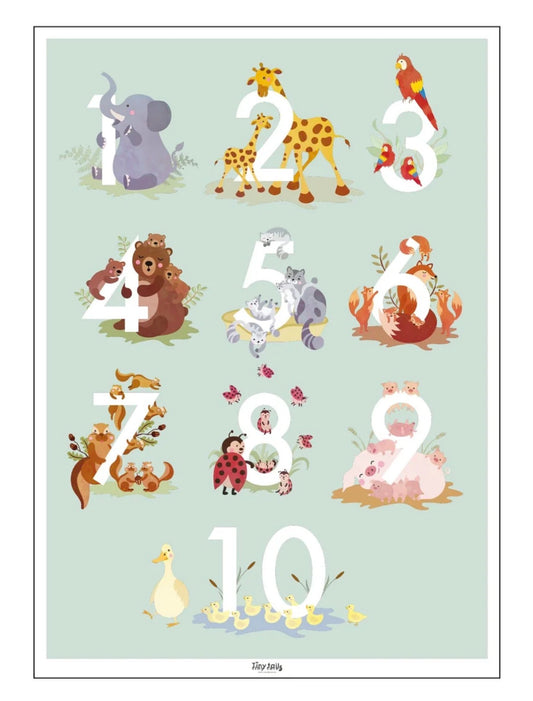 Talplakat - Lysegrøn 50x70