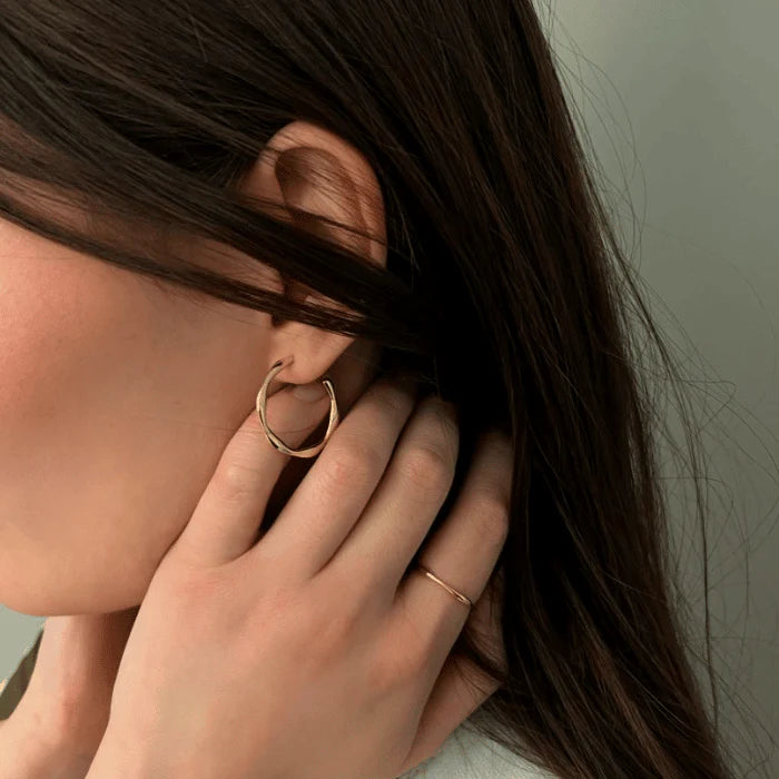 Lira Øreringe 18K Forgyldt