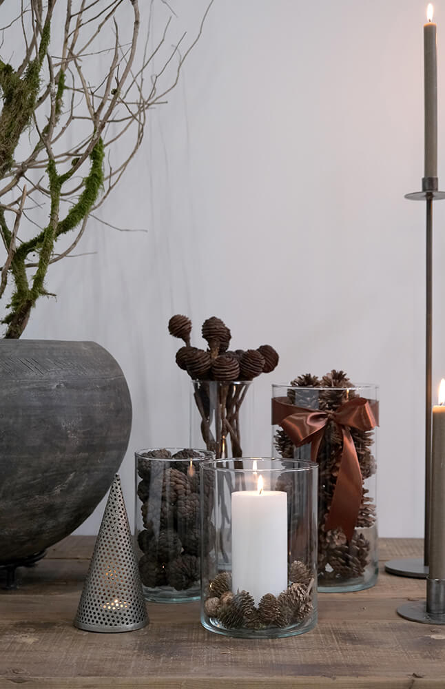 Streep cylinderglasvase