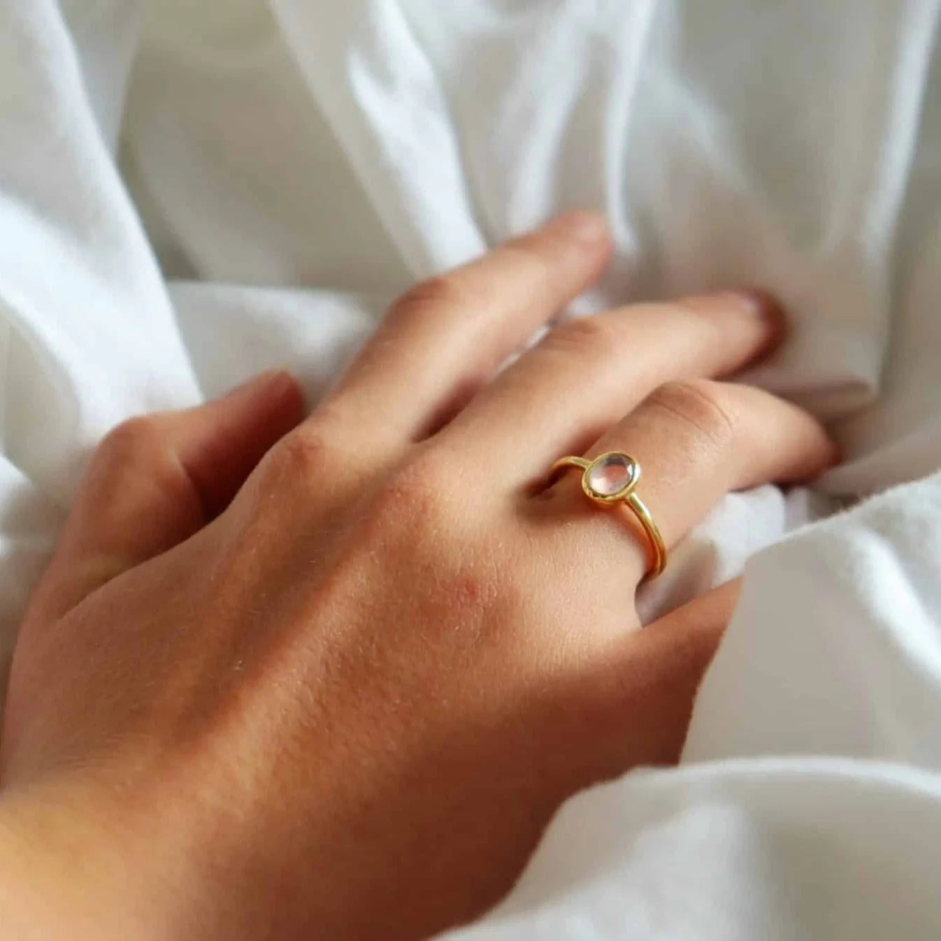 Empowerment Rose Ring Quartz 18K Forgyldt