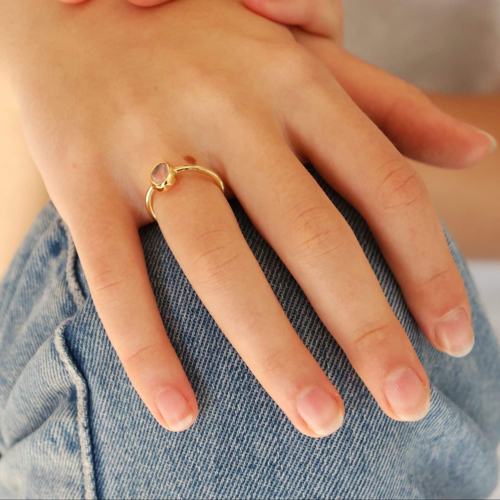 Empowerment Rose Ring Quartz 18K Forgyldt