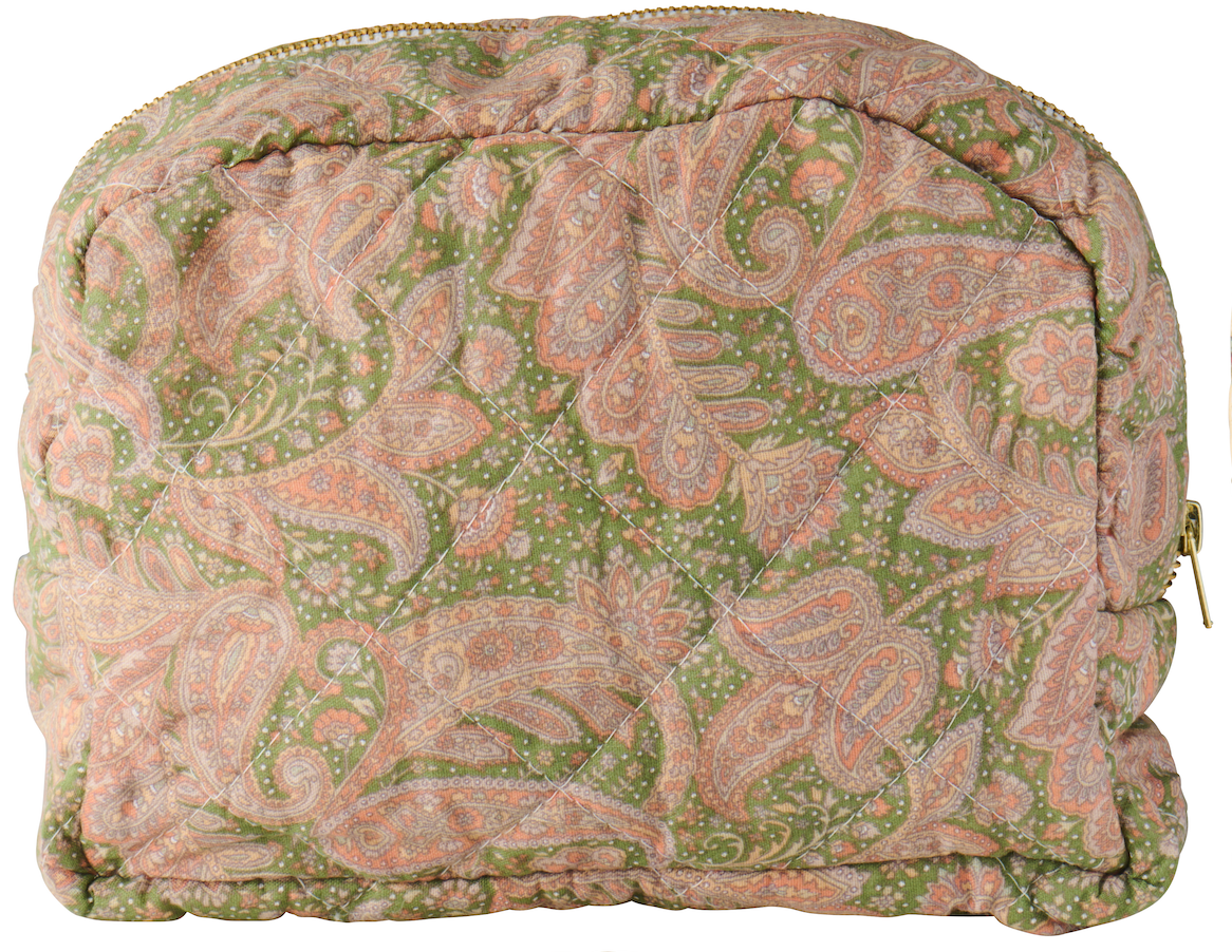 Toilettaske - Lyserød/Grøn