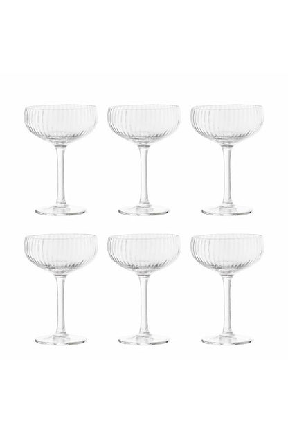 6stk Astrid Champagne Glas, Multipak, Klar, Glas